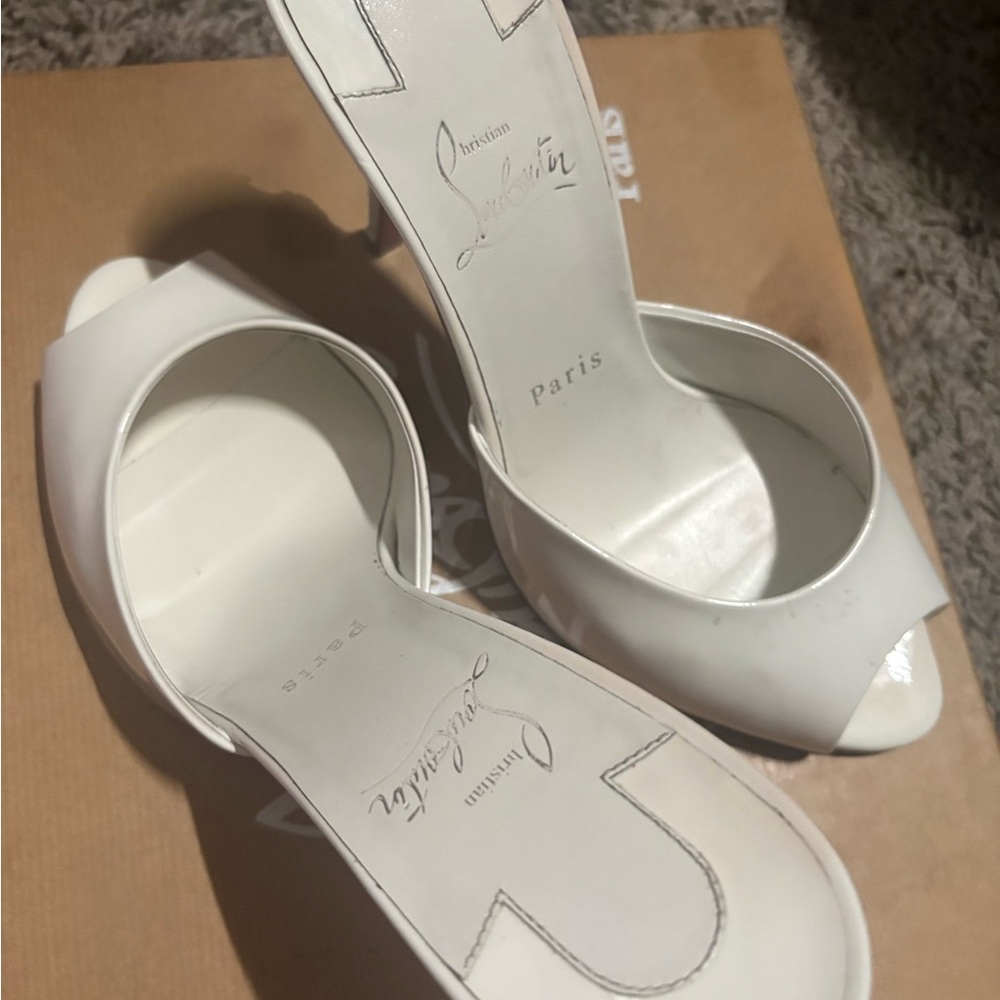 Christian Louboutin Elegant White Heels